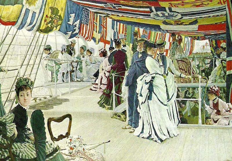 James Tissot festivities aboard ship china oil painting image
